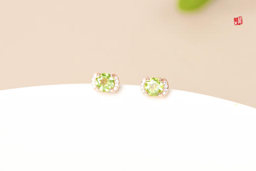 【逸梦】橄榄石耳钉 商品图4