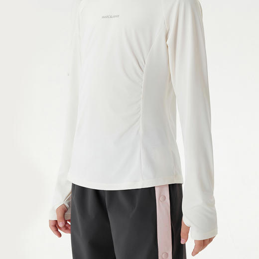 马克珍妮女童丝滑透气抽褶长袖T恤儿童上衣2025年春装新款550311 商品图4