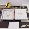 DIOR迪奥饰以CD标志珍珠吊坠金属项链（XJ） 商品缩略图0