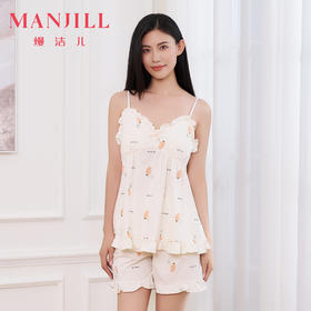 【商场同款】熳洁儿 吊带短裤套装夏季甜美可爱家居服带杯垫25203209