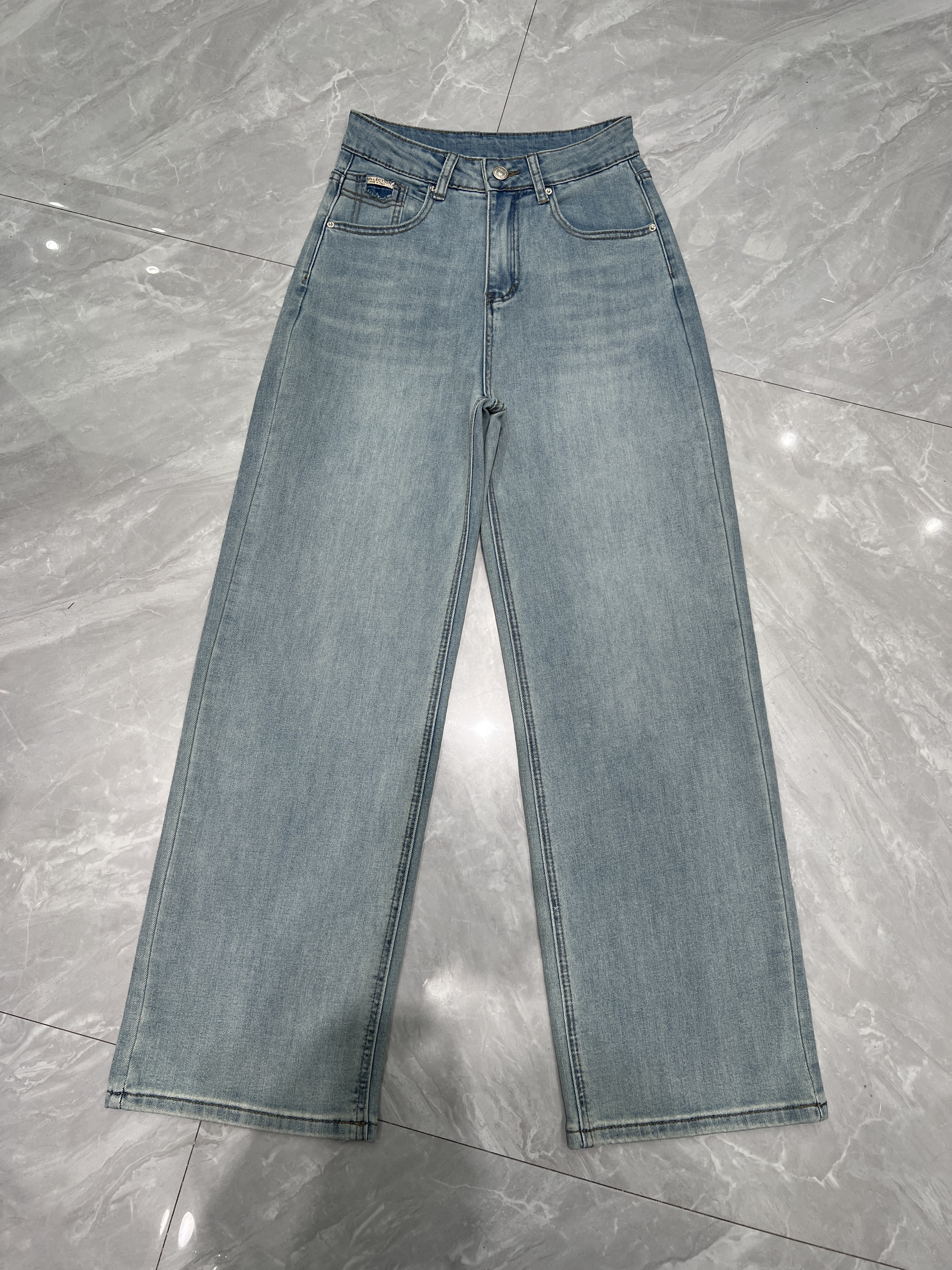 【门店同款】ENJOY春季极简盐海蓝牛仔裤 161916845