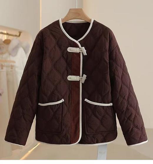 太划算了！！韩系28019 精致绗缝夹棉拼灯芯绒外套-喜出 商品图3