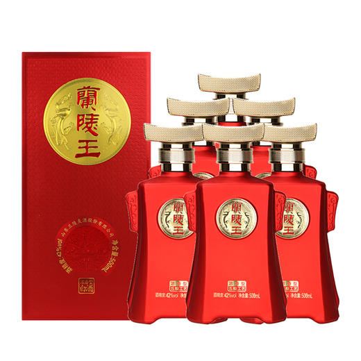 兰陵 兰陵王红王42度 浓香型白酒 508mL*6瓶 整箱 商品图0