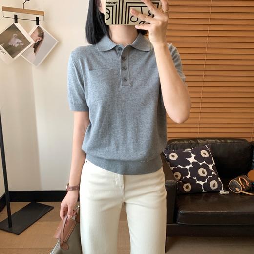 高品LP春夏知识分子针织Polo衫休闲通勤精梳棉短袖T恤 商品图4