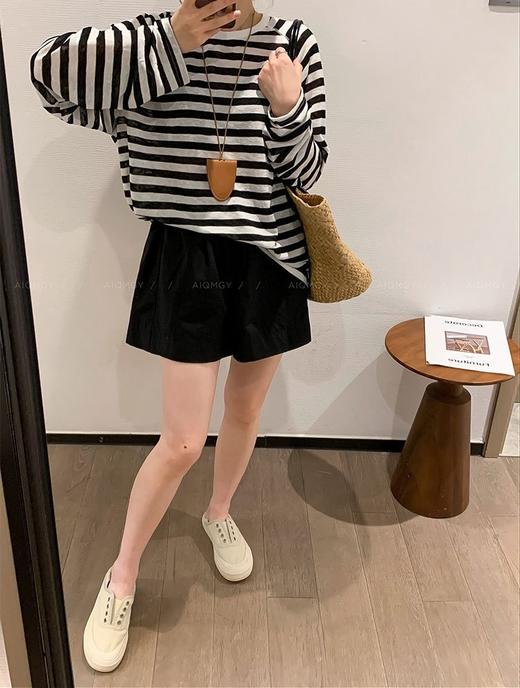 青春之夏靓丽条纹冰丝防晒罩衫慵懒风 商品图9