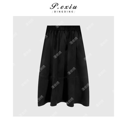 04-3潘依绣丁丁宠粉【花苞裙】醋酸立剪松紧腰缎面垂感半身裙W-62771 商品图2