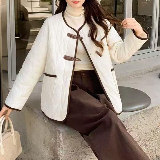 太划算了！！韩系28019 精致绗缝夹棉拼灯芯绒外套-喜出 商品图1