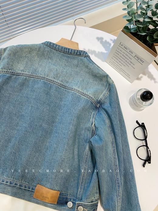 J原版美式复古酵素水洗牛仔宽圆领宽松牛仔外套 商品图13
