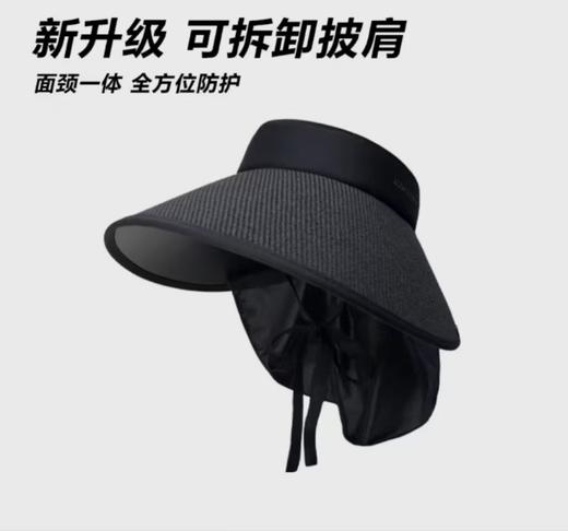 带防风绳和护颈罩的大帽檐防晒帽 商品图1