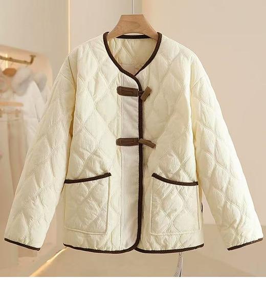 太划算了！！韩系28019 精致绗缝夹棉拼灯芯绒外套-喜出 商品图4