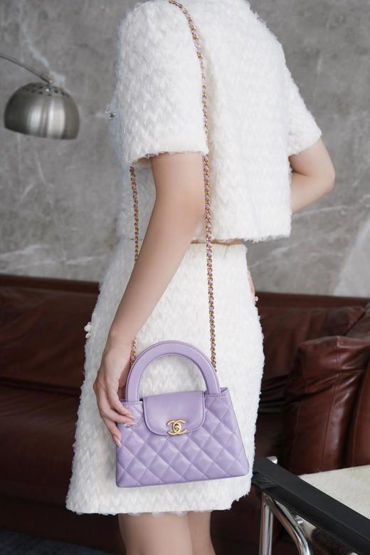 CHANEL香奈儿23K系列Kelly金标链条带手柄亮面小牛皮十色合集斜挎单肩手提包（HH） 商品图8