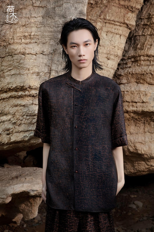 荷木HEMU丨2025SS[MEN]莨纱·短袖 商品图2
