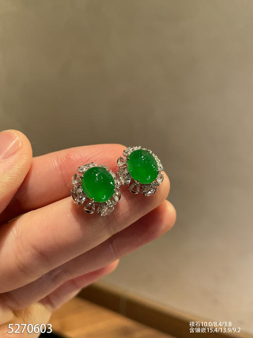 5270603，蛋面耳钉。具体价格微信咨询 商品图2