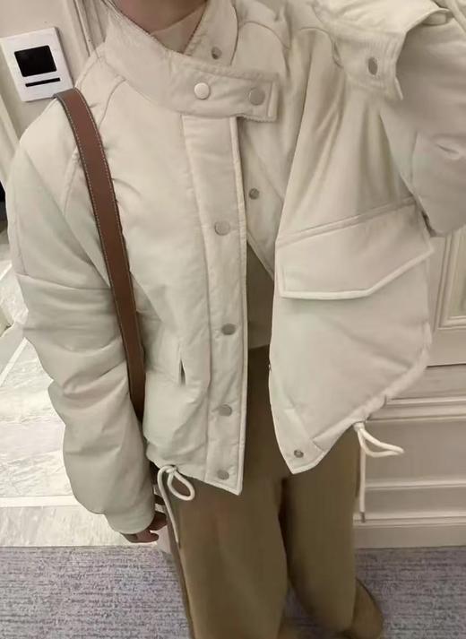 太划算了！！宽松版-韩系6778立领下摆抽绳夹棉外套-喜出 商品图3