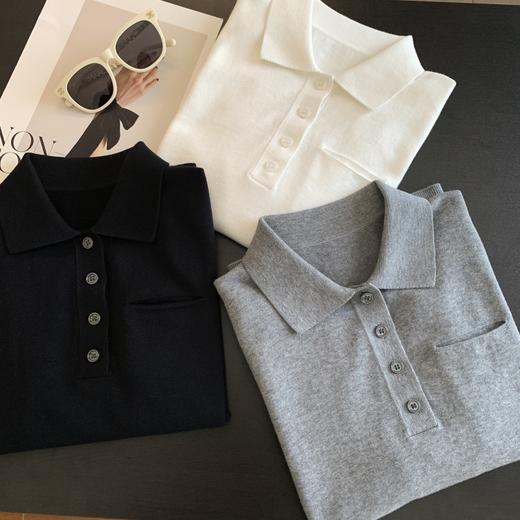 高品LP春夏知识分子针织Polo衫休闲通勤精梳棉短袖T恤 商品图10