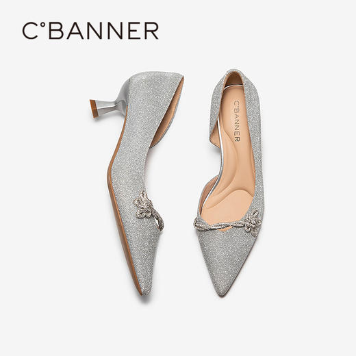 【云粉节】BF千百度2025尖头高跟鞋水钻侧空通勤气质女鞋单鞋A25255852吊牌价999活动价799 商品图4