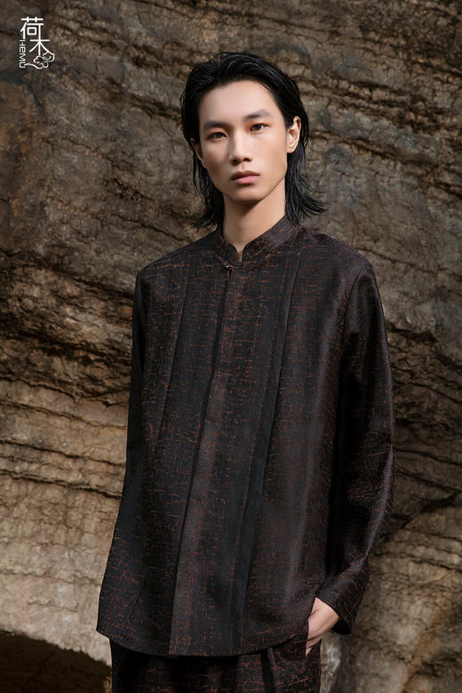 荷木HEMU丨[MEN]莨纱·短上衣 商品图2