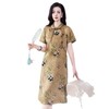 KQ-221873花罗香云纱复古国风温婉改良汉服连衣裙文艺真丝印花旗袍禅意短袖 商品缩略图4