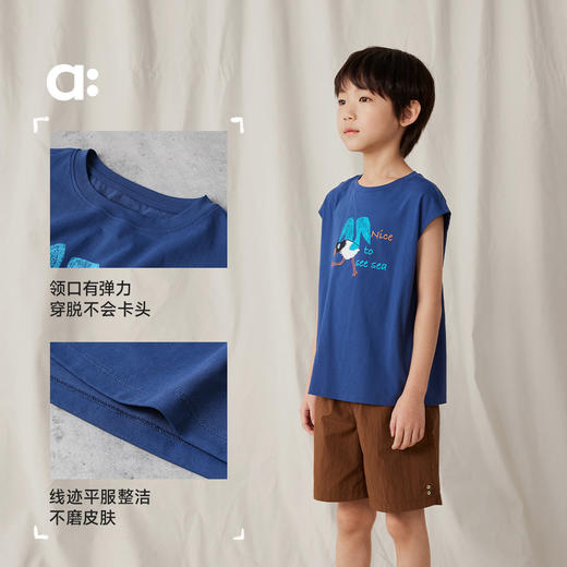 【粉丝专属】allblu幼岚【宣纸速干度假背心】儿童背心25新款夏男童女童舒适 商品图4
