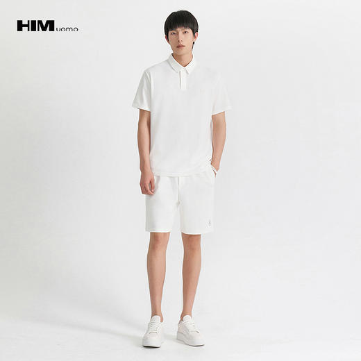 HIM漢崇  时尚都市翻领T恤男士商务休闲百搭舒适短袖Polo 2026夏季 商品图2