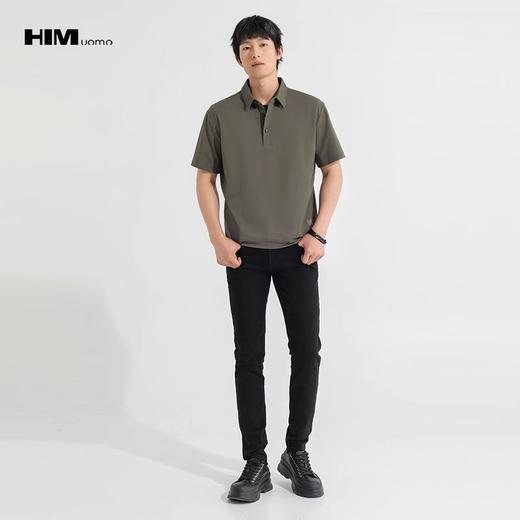 HIM漢崇  简约透气翻领T恤男商务休闲舒适柔软短袖POLO衫 2026夏季 商品图1