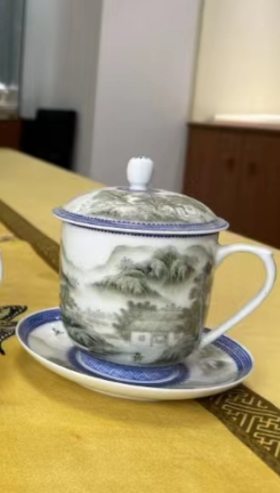 国瓷办山水老板杯