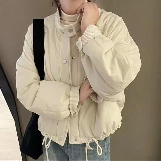 太划算了！！宽松版-韩系6778立领下摆抽绳夹棉外套-喜出 商品图4