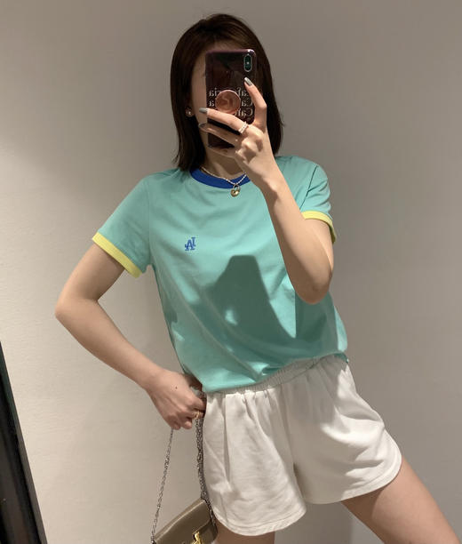 原单新款m糖果拼色短袖T恤 商品图0