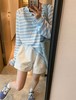 青春之夏靓丽条纹冰丝防晒罩衫慵懒风 商品缩略图4