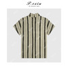 04-3潘依绣丁丁宠粉人丝芝士条纹复古高级感短袖衬衫 W-62862 商品缩略图2