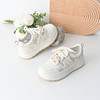 经典鲨2025夏季款韩版牛皮革时尚网状透气厚底显高休闲小白鞋女KW326-529031 商品缩略图3