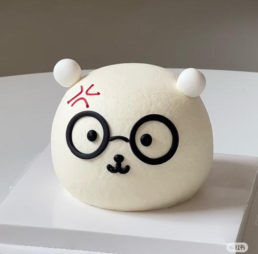 【优品系列】--【立体生气小白熊】送男孩、男友、生日蛋糕 商品图0