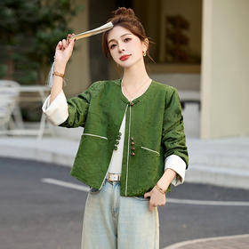 改良新中式外套，中式气质提花试试气质国风上衣CZJ8766