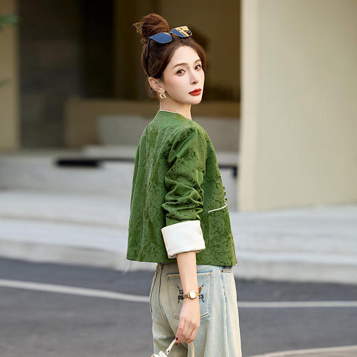 改良新中式外套，中式气质提花试试气质国风上衣CZJ8766 商品图3
