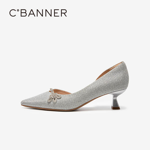 【云粉节】BF千百度2025尖头高跟鞋水钻侧空通勤气质女鞋单鞋A25255852吊牌价999活动价799 商品图2