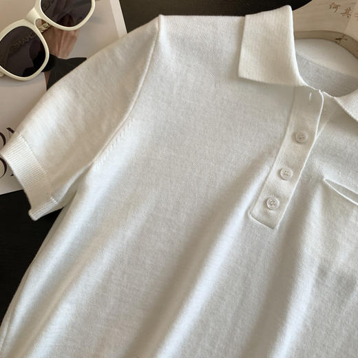 高品LP春夏知识分子针织Polo衫休闲通勤精梳棉短袖T恤 商品图14