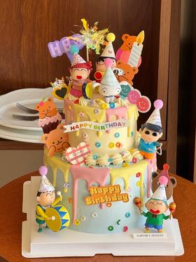 【臻品系列】--【蜡笔小新欢聚时刻】动漫、儿童生日蛋糕