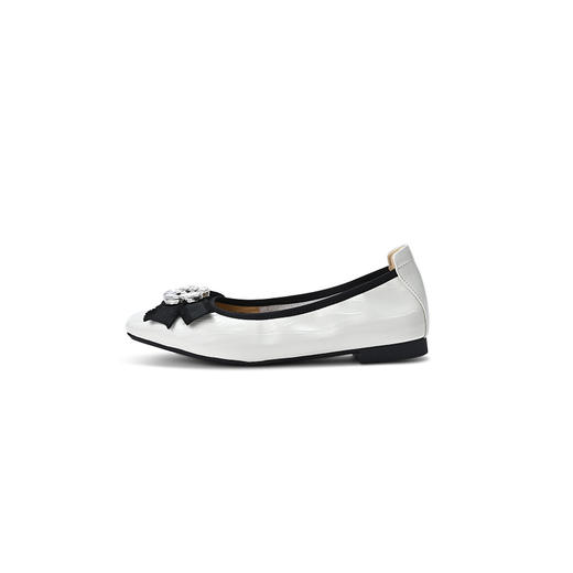 经典鲨2025春季款牛皮革复古方头平底一脚蹬柔软舒适通勤单鞋女KG25-517011 商品图5