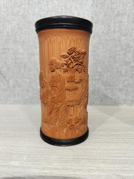 课子图*竹雕茶叶罐 商品图0