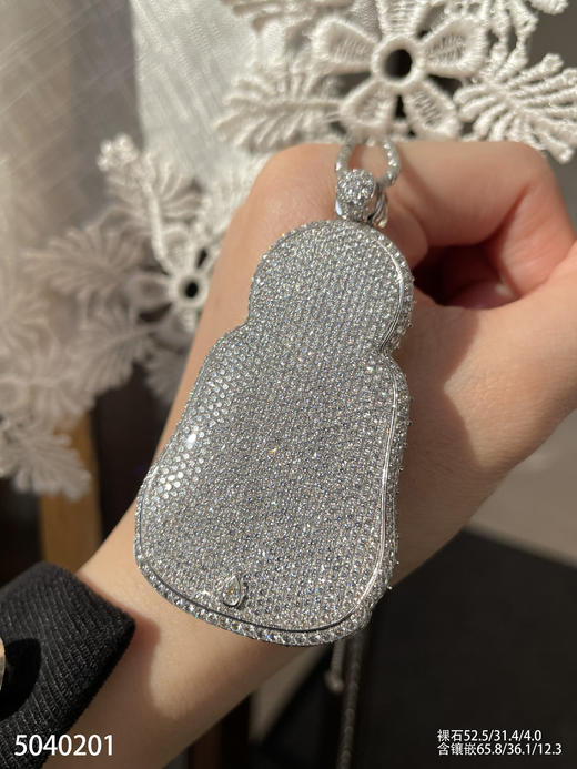 老坑玻璃种帝王绿观音吊坠【5040201】具体价格微信咨询 商品图7