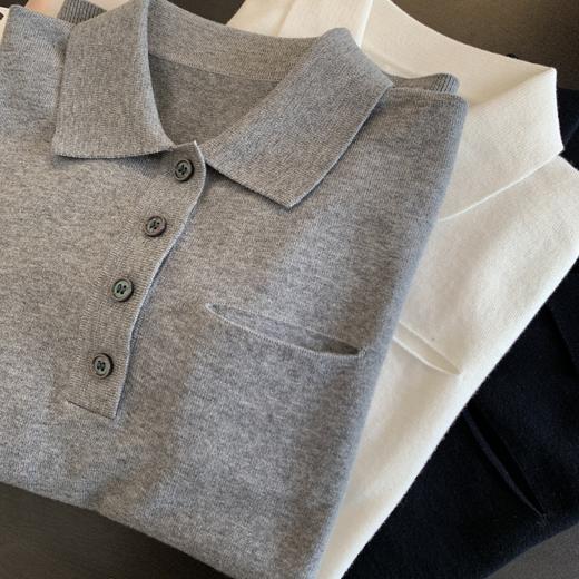 高品LP春夏知识分子针织Polo衫休闲通勤精梳棉短袖T恤 商品图13