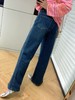土耳其新款赵丽颖风吹半夏高腰斜裁弹力直筒宽松微喇叭牛仔裤 商品缩略图12