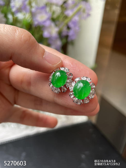 5270603，蛋面耳钉。具体价格微信咨询 商品图5