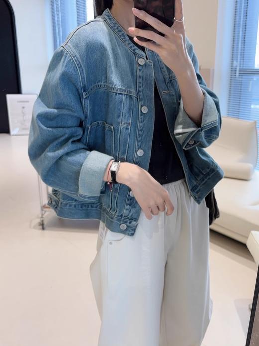 J原版美式复古酵素水洗牛仔宽圆领宽松牛仔外套 商品图0