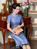 【预售5天】2025新款蓝色改良真丝旗袍ZBNW23058 商品缩略图4