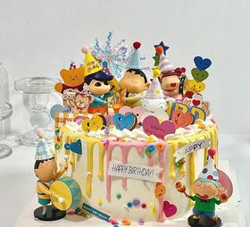 【臻品系列】---【多彩蜡笔小新】动漫、儿童生日蛋糕
