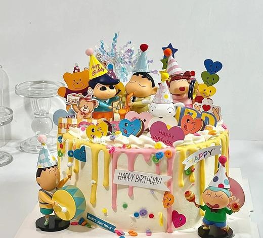 【臻品系列】---【多彩蜡笔小新】动漫、儿童生日蛋糕 商品图0