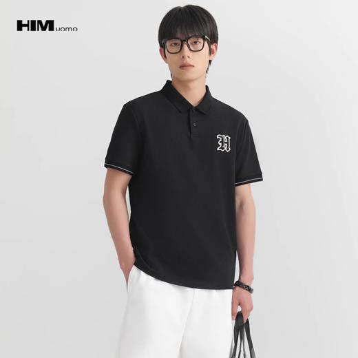 HIM漢崇 珠地棉polo衫休闲斯文修身透气舒适短袖反领T恤 2026夏季 商品图0