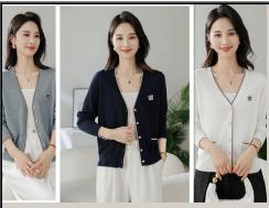 589501天丝粉边开衫 商品图3