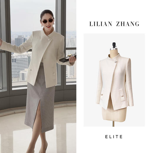 E“定制”——静奢风 ——都市摩登——风尚之选——珍珠白外套 2405032 商品图4